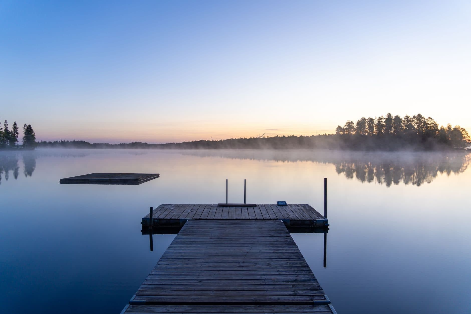 Summer morning on the water